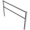 Stationary access barriers | welded | with top and quarter-bent bar | hot-dip galvanized | total width: 2000 mm